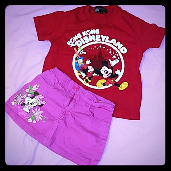Disney Other - T shirt + skirt Mickey Mouse